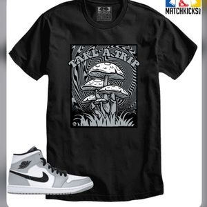 Jordan 1 Mid Light Smoke Grey Shirt